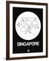 Singapore White Subway Map-NaxArt-Framed Art Print