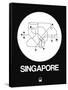 Singapore White Subway Map-NaxArt-Framed Stretched Canvas