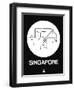 Singapore White Subway Map-NaxArt-Framed Art Print