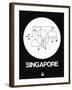 Singapore White Subway Map-NaxArt-Framed Art Print