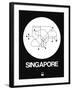 Singapore White Subway Map-NaxArt-Framed Art Print