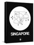 Singapore White Subway Map-NaxArt-Framed Stretched Canvas