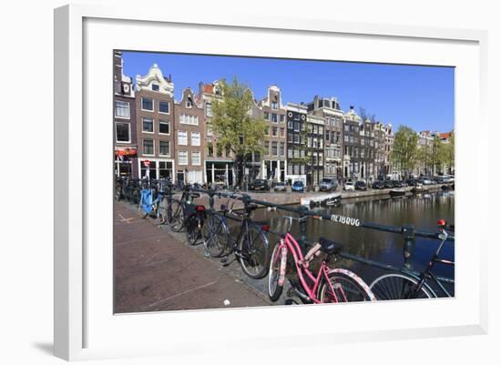 Singel Canal, Amsterdam, Netherlands, Europe-Amanda Hall-Framed Photographic Print