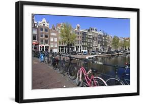 Singel Canal, Amsterdam, Netherlands, Europe-Amanda Hall-Framed Photographic Print