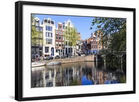 Singel Canal, Amsterdam, Netherlands, Europe-Amanda Hall-Framed Photographic Print