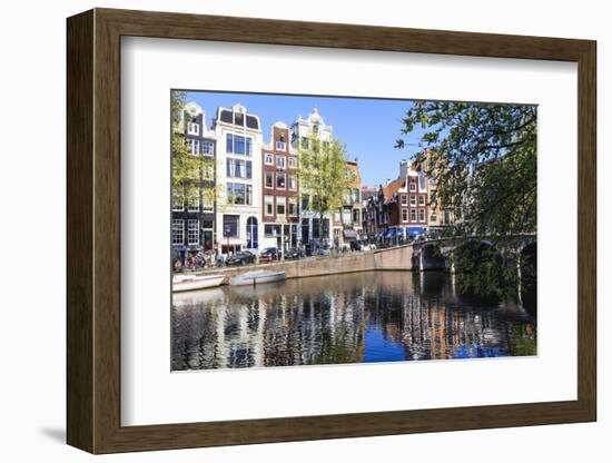 Singel Canal, Amsterdam, Netherlands, Europe-Amanda Hall-Framed Photographic Print