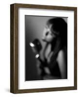 Singer 3 BW-John Gusky-Framed Photographic Print