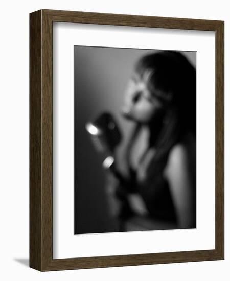 Singer 3 BW-John Gusky-Framed Photographic Print