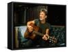 Singer/Actor Kris Kristofferson Playing the Guitar-null-Framed Stretched Canvas