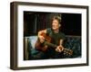 Singer/Actor Kris Kristofferson Playing the Guitar-null-Framed Photographic Print