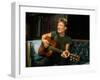 Singer/Actor Kris Kristofferson Playing the Guitar-null-Framed Photographic Print