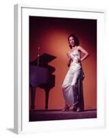 Singer Actress Dorothy Dandridge Posing by a Piano-null-Framed Premium Photographic Print