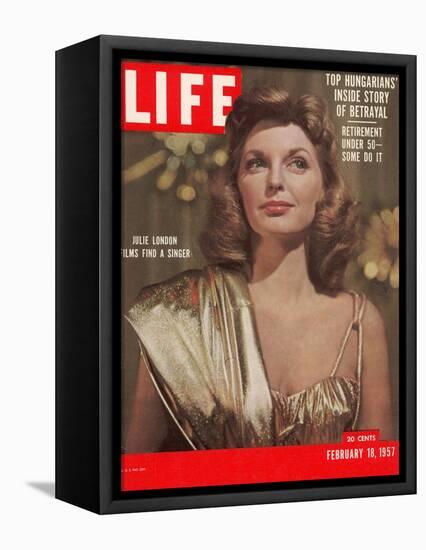 Singer Actress Julie London, February 18, 1957-Leonard Mccombe-Framed Stretched Canvas