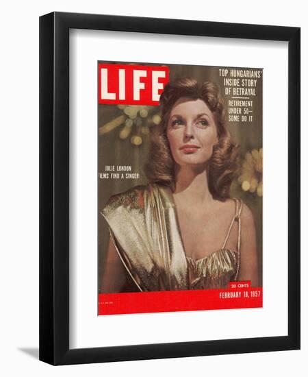 Singer Actress Julie London, February 18, 1957-Leonard Mccombe-Framed Photographic Print