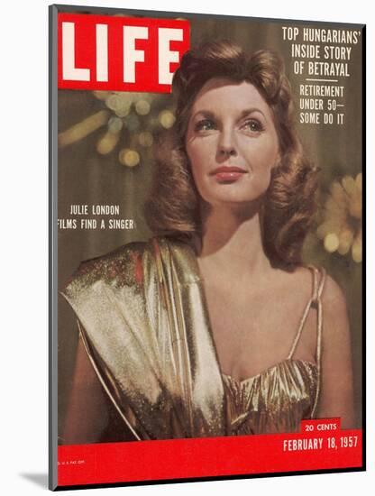 Singer Actress Julie London, February 18, 1957-Leonard Mccombe-Mounted Photographic Print