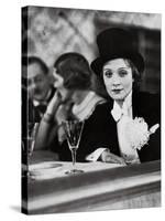 Singer Actress Marlene Dietrich Wearing Tuxedo and Top Hat at Ball for Foreign Press-Alfred Eisenstaedt-Stretched Canvas