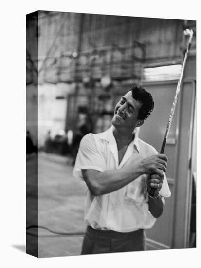 Singer and Actor Dean Martin with Golf Club on Movie Set for Mgm's 'Some Came Running', 1958-Allan Grant-Stretched Canvas