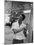 Singer and Actor Dean Martin with Golf Club on Movie Set for Mgm's 'Some Came Running', 1958-Allan Grant-Mounted Photographic Print