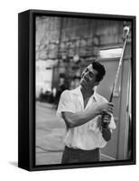 Singer and Actor Dean Martin with Golf Club on Movie Set for Mgm's 'Some Came Running', 1958-Allan Grant-Framed Stretched Canvas
