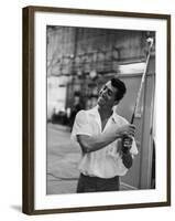 Singer and Actor Dean Martin with Golf Club on Movie Set for Mgm's 'Some Came Running', 1958-Allan Grant-Framed Premium Photographic Print