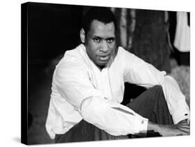 Singer and Actor Paul Robeson Sitting and Resting Arms on Knees. Circa 1940-Alfred Eisenstaedt-Stretched Canvas