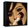 Singer and Actress Barbra Streisand Holding Small Dog in Her Arms-Bill Eppridge-Framed Stretched Canvas