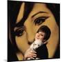 Singer and Actress Barbra Streisand Holding Small Dog in Her Arms-Bill Eppridge-Mounted Photographic Print