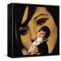 Singer and Actress Barbra Streisand Holding Small Dog in Her Arms-Bill Eppridge-Framed Stretched Canvas