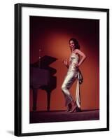 Singer and Actress Dorothy Dandridge Posing by a Piano-Ed Clark-Framed Premium Photographic Print