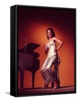 Singer and Actress Dorothy Dandridge Posing by a Piano-Ed Clark-Framed Stretched Canvas