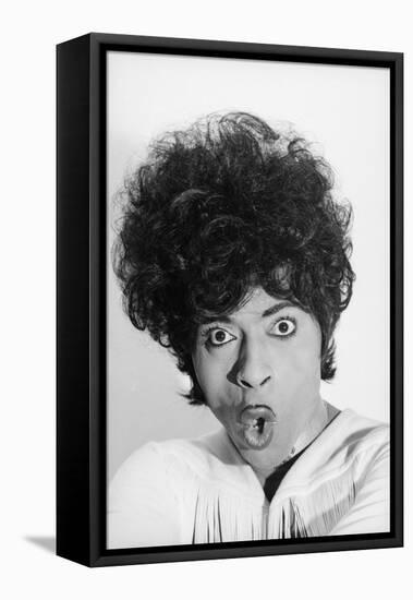 Singer and Musician Little Richard Posing in Mod Fringed Shirt, 1971-Ralph Morse-Framed Stretched Canvas