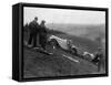 Singer and Riley Imp of B Bira competing in the MG Car Club Rushmere Hillclimb, Shropshire, 1935-Bill Brunell-Framed Stretched Canvas