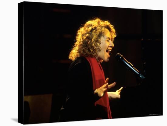 Singer and Songwriter Carole King Performing-Marion Curtis-Stretched Canvas