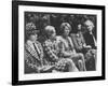 Singer Barbra Streisand Sitting with Marlene Dietrich at Fashion Show-null-Framed Premium Photographic Print