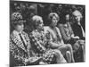 Singer Barbra Streisand Sitting with Marlene Dietrich at Fashion Show-null-Mounted Premium Photographic Print