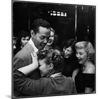 Singer Billy Eckstine Getting a Hug From an Adoring Female After His Show at Bop City-Martha Holmes-Mounted Photographic Print