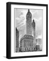 Singer Building, 1911-Moses King-Framed Photo