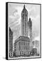 Singer Building, 1911-Moses King-Framed Stretched Canvas