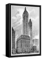 Singer Building, 1911-Moses King-Framed Stretched Canvas