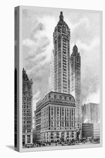 Singer Building, 1911-Moses King-Stretched Canvas