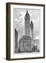 Singer Building, 1911-Moses King-Framed Art Print