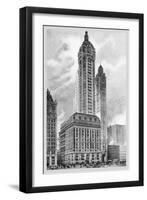 Singer Building, 1911-Moses King-Framed Art Print