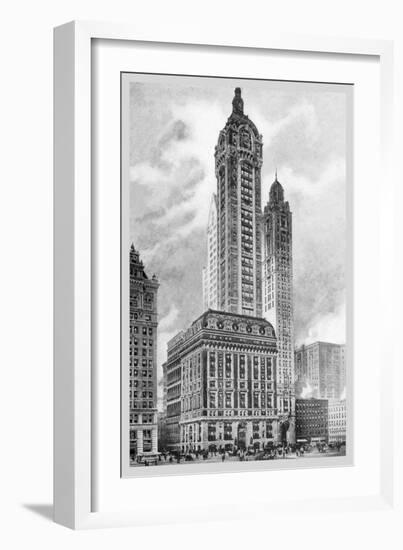 Singer Building, 1911-Moses King-Framed Art Print