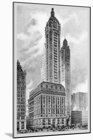 Singer Building, 1911-Moses King-Mounted Art Print