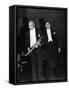 Singer Cab Calloway Standing on Stage with Composer W. C. Handy-Hansel Mieth-Framed Stretched Canvas
