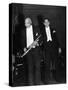 Singer Cab Calloway Standing on Stage with Composer W. C. Handy-Hansel Mieth-Stretched Canvas