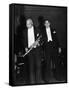 Singer Cab Calloway Standing on Stage with Composer W. C. Handy-Hansel Mieth-Framed Stretched Canvas
