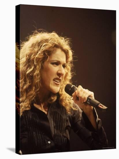 Singer Celine Dion Performing-Dave Allocca-Stretched Canvas