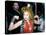 Singer Cyndi Lauper Flexing Her Muscles-Ann Clifford-Stretched Canvas