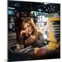 Singer Dalida in a Bookshop, C. 1968-null-Mounted Photo